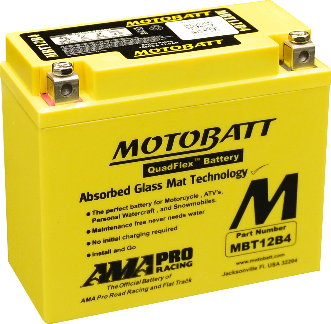 Motobatt Battery MBT12B4 Yamaha FZS 600 Fazer 1998-2003 Motobatt Battery MBT12B4 Yamaha FZS 600 Fazer 1998-2003